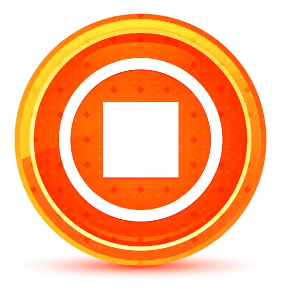 Interrompi il gioco icona arancione naturale pulsante rotondo — Foto Stock