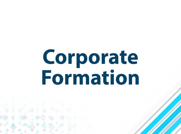 Corporate Formation modern plat ontwerp blauw abstract achtergrond — Stockfoto