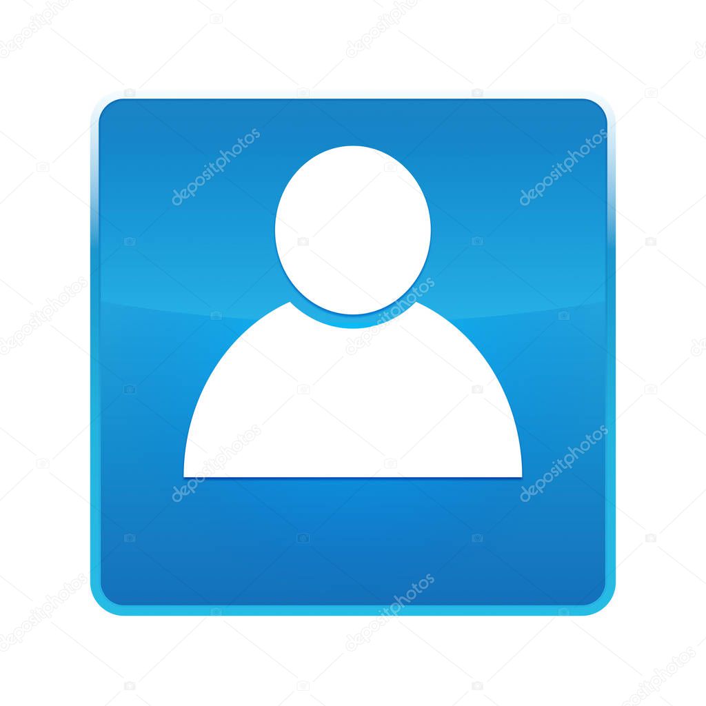 Person icon shiny blue square button