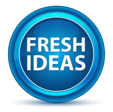 Taze Fikirler Eyeball Mavi Yuvarlak Düğme