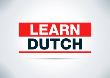 Öğrenme Felemenkçe Soyut Düz Arka Plan Tasarım İllüstrasyon