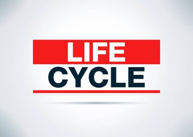 Yaşam Döngüsü Soyut Düz Arka Plan Tasarım İllüstrasyon