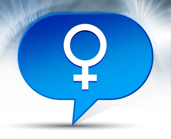 Female symbol icon blue bubble background — Stock Photo, Image