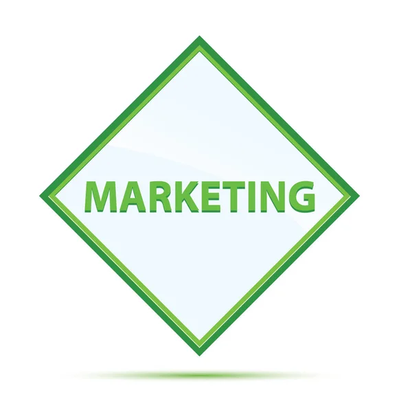 Marketing moderno abstrato botão diamante verde — Fotografia de Stock