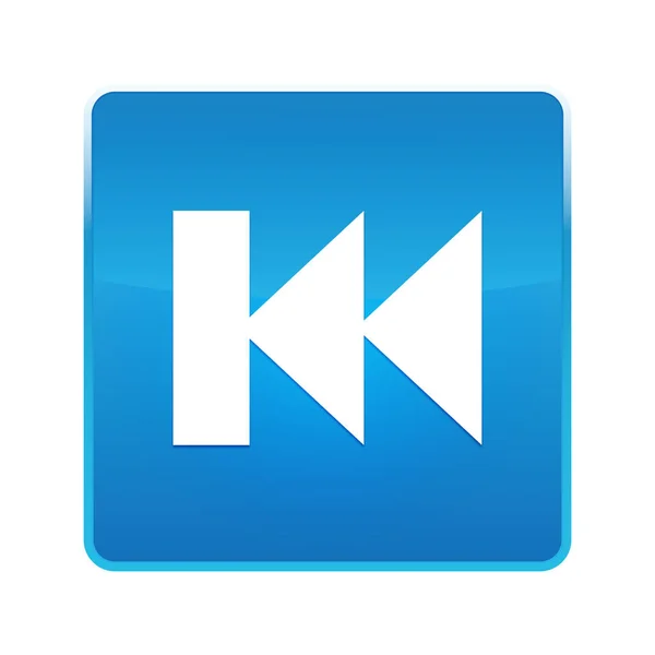 Previous track playlist icon shiny blue square button