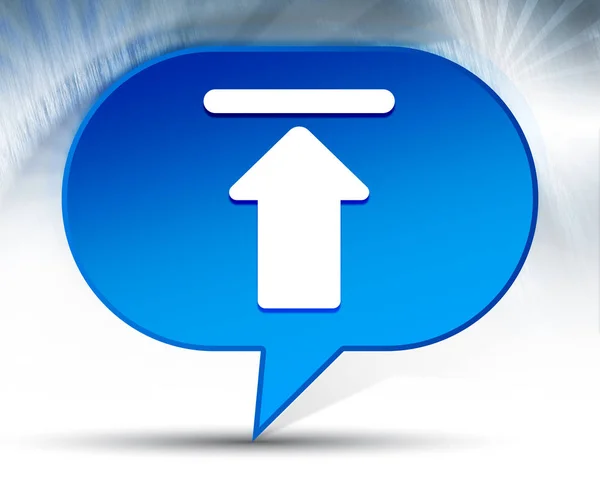 Upload icon blauwe bubbel achtergrond — Stockfoto