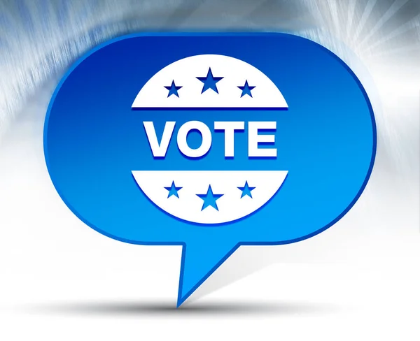 Σύμβολο ψηφοφορίας εικονίδιο μπλε φούσκα φόντο — Φωτογραφία Αρχείου