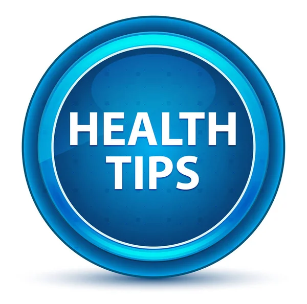 Health Tips Eyeball Blue Round Button