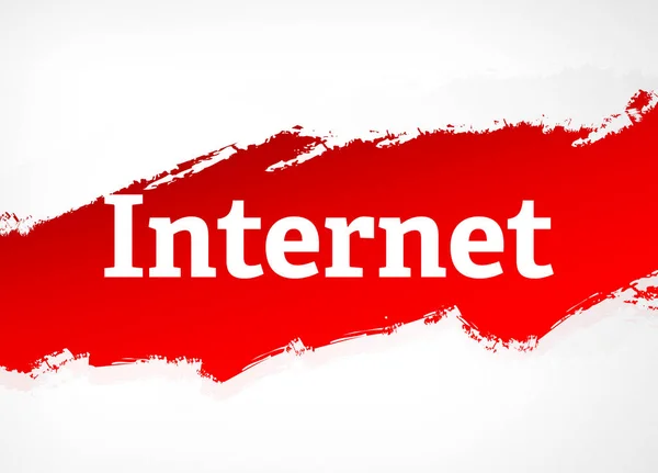 Интернет- красная кисть — стоковое фото