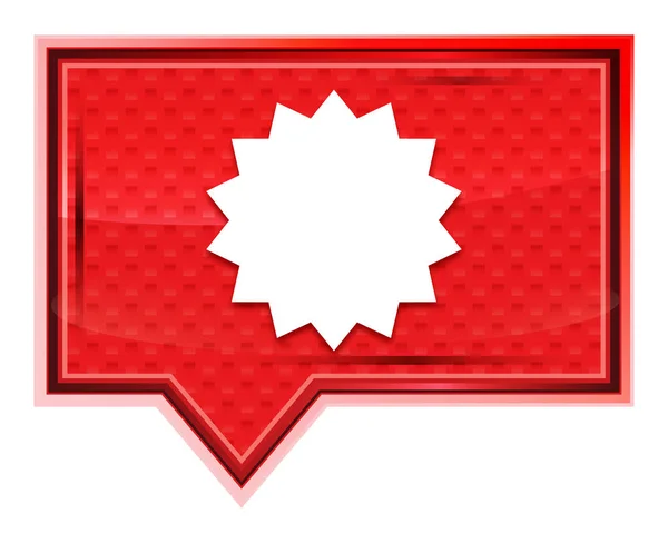 Estrella icono de la insignia de color rosa brumoso botón de bandera — Foto de Stock