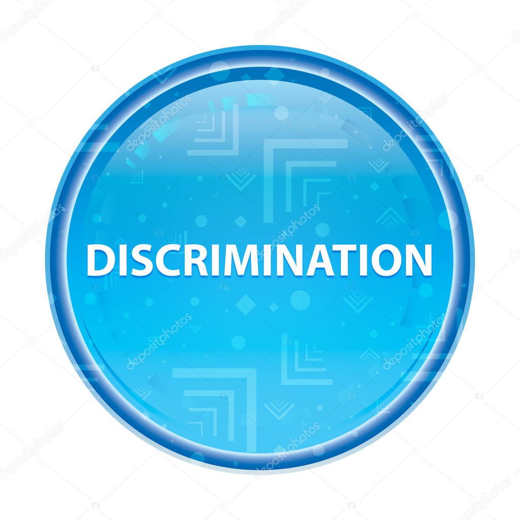 Discrimination floral blue round button