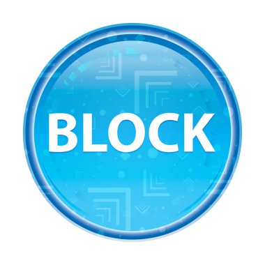 Çiçek mavisi yuvarlak düğmeyi engelle