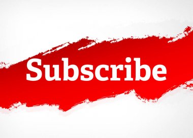 Abone Kırmızı Fırça Soyut Arka Plan İllüstrasyon