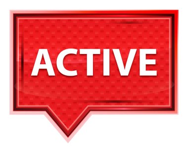 Aktif sisli pembe afiş düğmesi