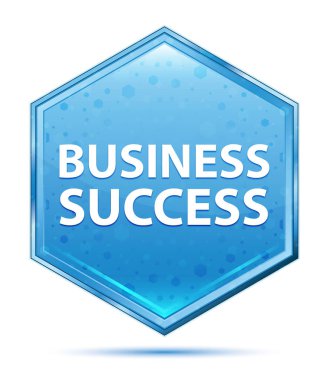 İş Başarı kristal mavi altıgen düğmesi