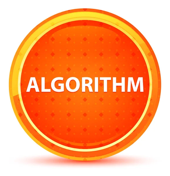 Algorithm Natural Orange Round Button — Stock Photo, Image