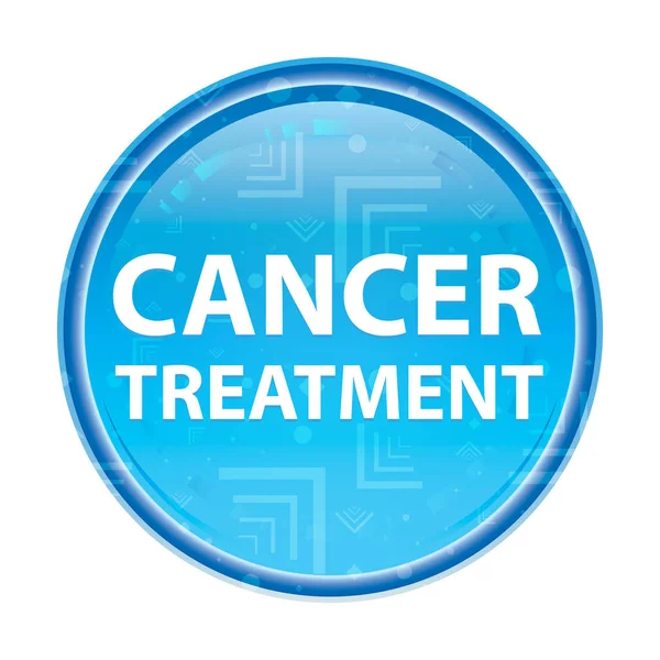 Krebsbehandlung blumiger blauer runder Knopf — Stockfoto