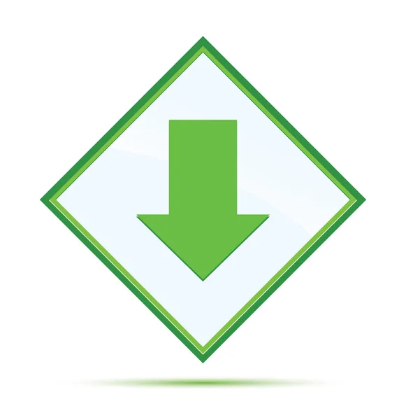 Descargar icono moderno abstracto botón de diamante verde —  Fotos de Stock