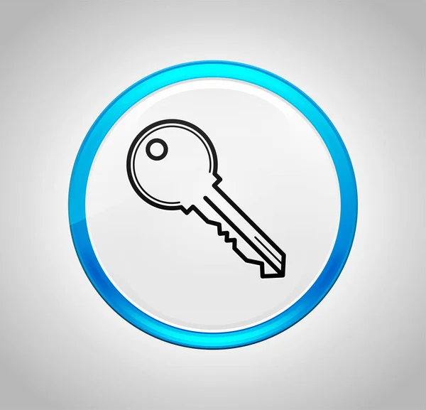 Key icon round blue push button — Stock Photo, Image
