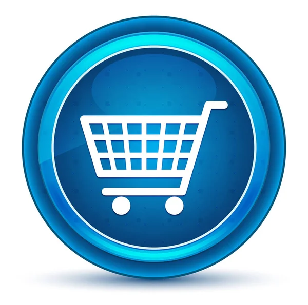 Shopping cart icon eyeball blue round button — Stock Photo, Image
