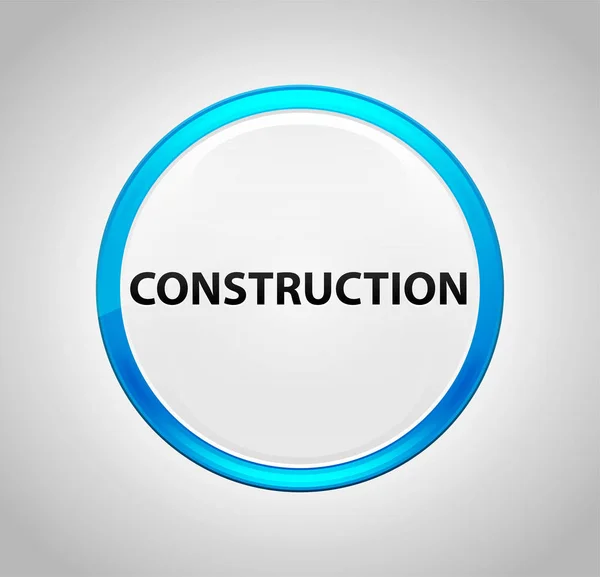 Construction Round Blue Push Button — Stock Photo, Image
