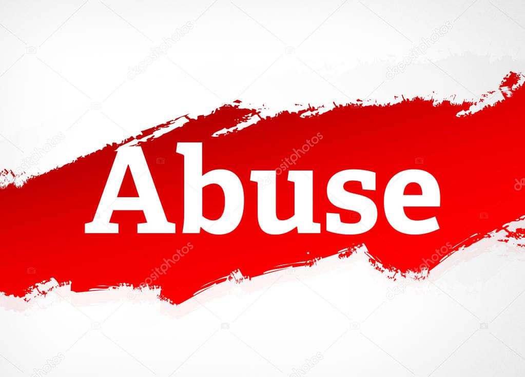Abuse Red Brush Abstract Background Illustration