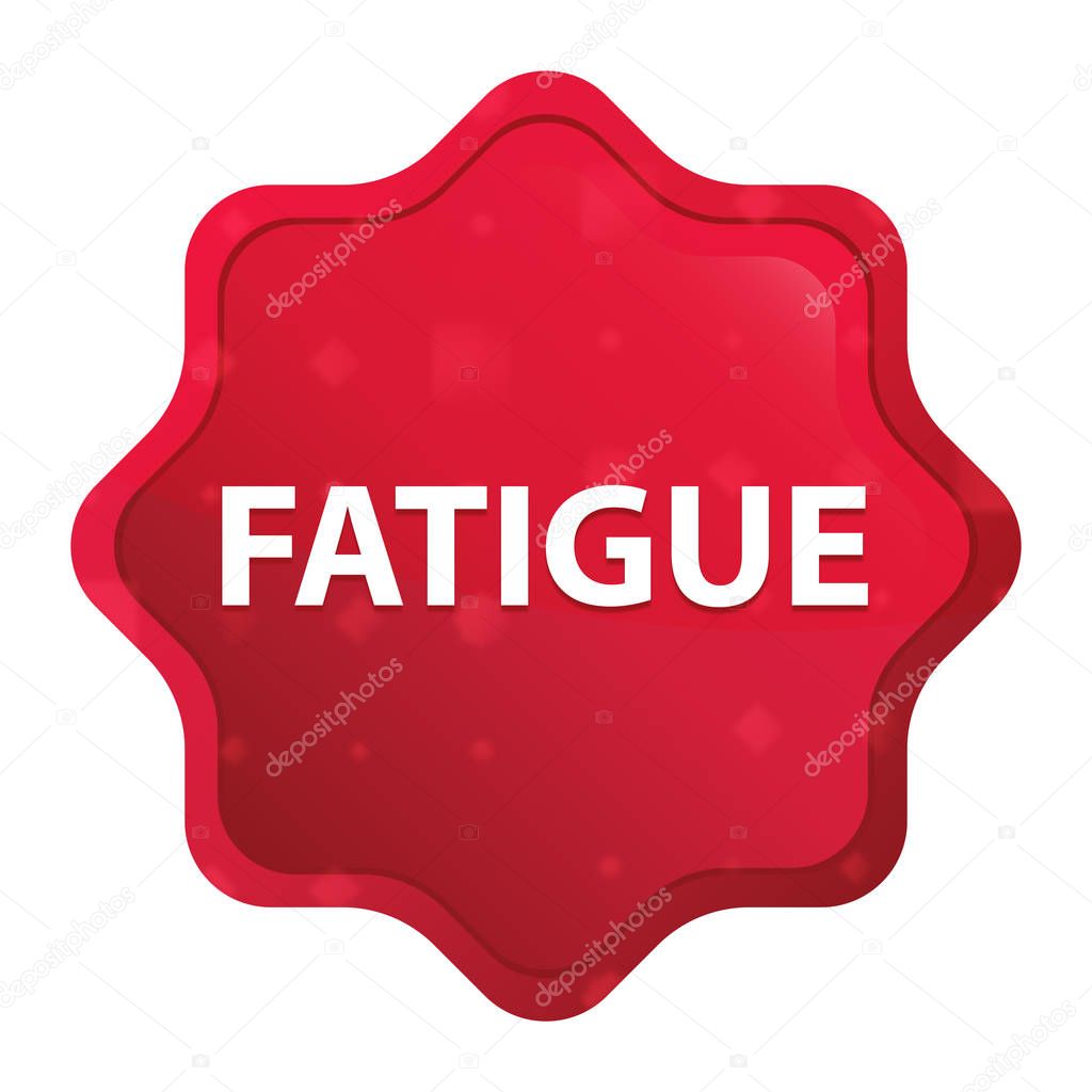 Fatigue misty rose red starburst sticker button