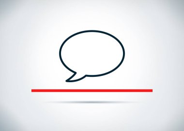 Sohbet kabarcığı simgesi soyut düz arka plan tasarım illüstrasyon