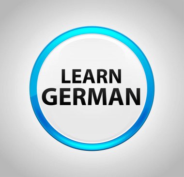 Almanca Yuvarlak Mavi Buton Öğrenin