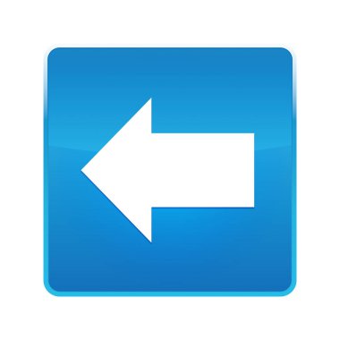 Arka simge parlak mavi kare düğmesi