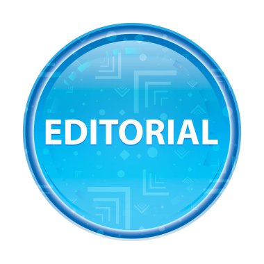 Editoryal çiçek mavi yuvarlak düğme