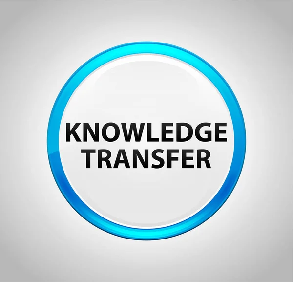 Knowledge Transfer Round Blue Push Button