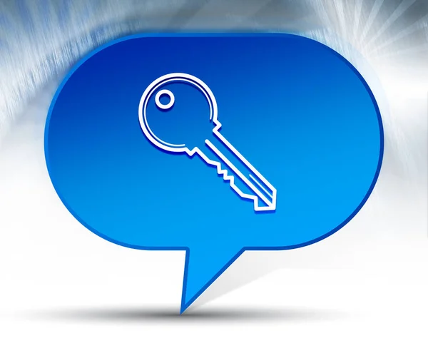 Key icon blauwe Bubble achtergrond — Stockfoto