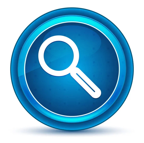 Magnifying glass icon eyeball blue round button — Stock Photo, Image