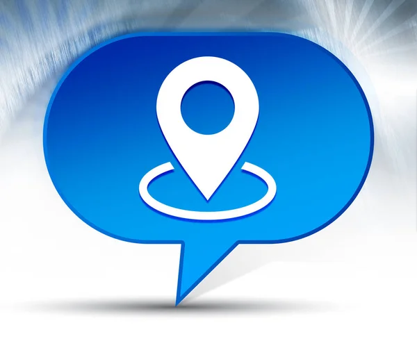 Kartpunkt ikon blå bubbla bakgrund — Stockfoto