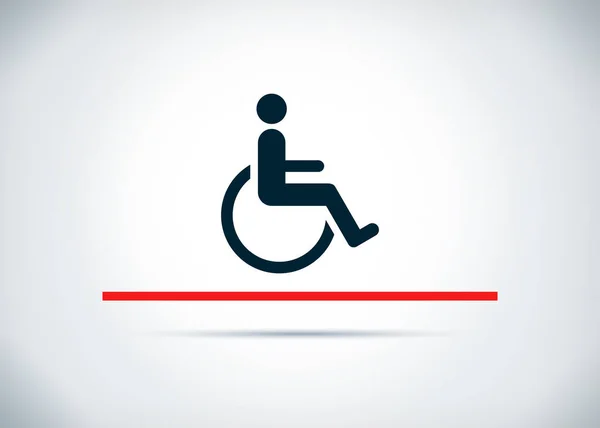 Ícone de handicap cadeira de rodas abstrato plano design de fundo illustr — Fotografia de Stock