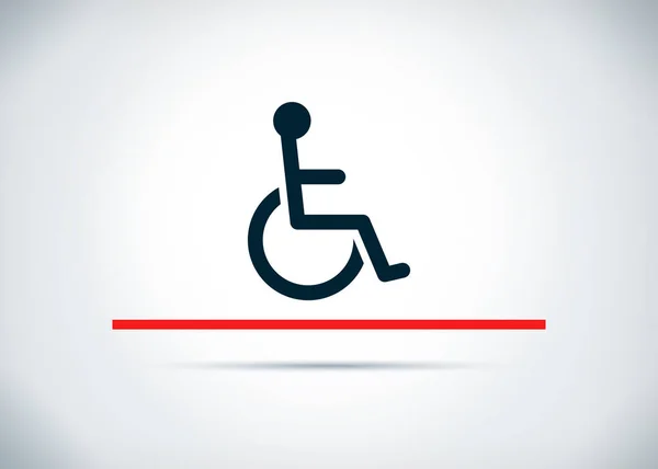 Discapacidad silla de ruedas icono abstracto plano fondo diseño illustr —  Fotos de Stock