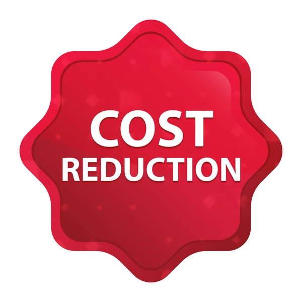 Cost Reduction misty rose red starburst sticker button