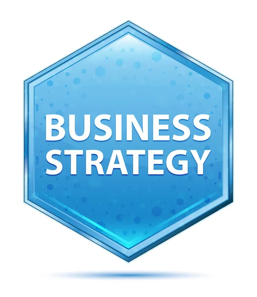 Business Strategy pulsante esagono blu cristallo — Foto Stock