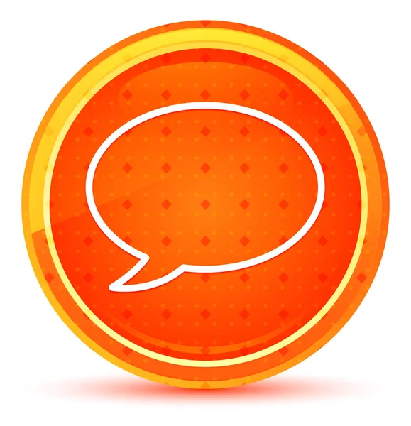 Chat Bubble icon natuurlijke oranje ronde knop — Stockfoto