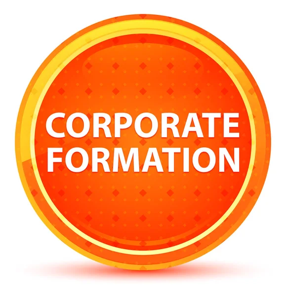 Corporate Formation natuurlijke oranje ronde knop — Stockfoto