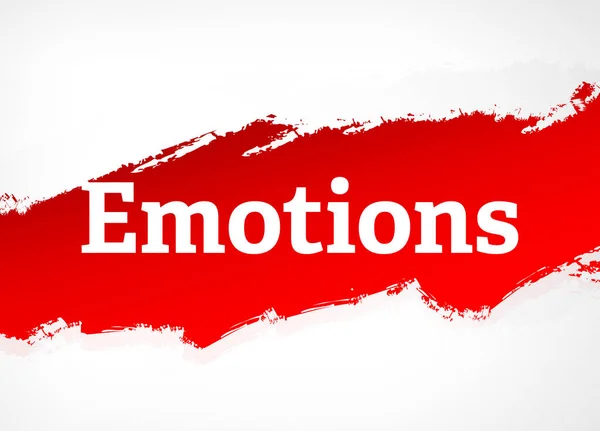 Emociones Cepillo rojo Fondo abstracto Ilustración — Foto de Stock