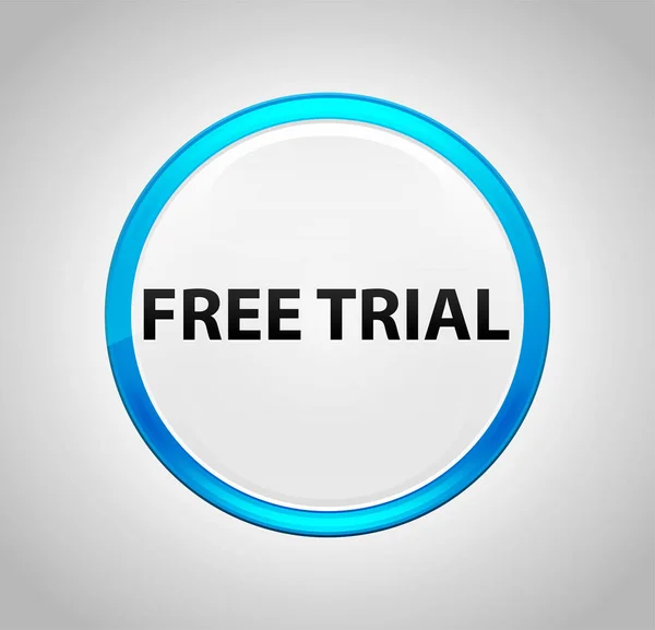 Free Trial Round Blue Push Button — Stock Photo, Image