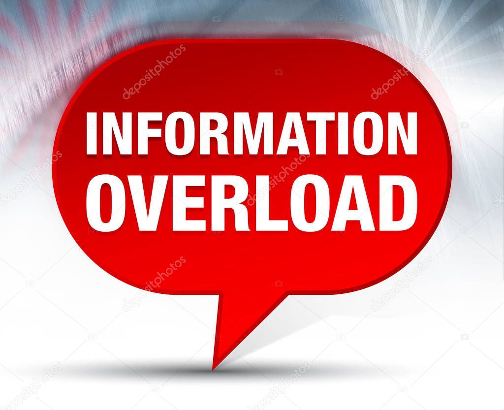 Information Overload Red Bubble Background