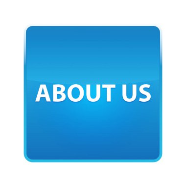 Hakkımızda parlak mavi kare düğmesi