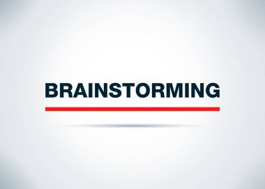 Beyin Fırtınası Soyut Düz Arka Plan Tasarım İllüstrasyon