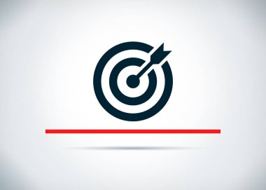 Hedef ok simgesi soyut düz arka plan tasarım illüstrasyon