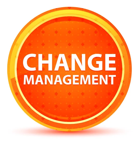 Αλλαγή διαχείρισης φυσικό πορτοκαλί στρογγυλό κουμπί — Φωτογραφία Αρχείου