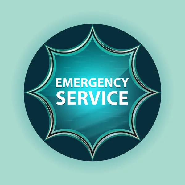 Servicio de Emergencia mágico vidrio sunburst azul botón cielo azul b —  Fotos de Stock
