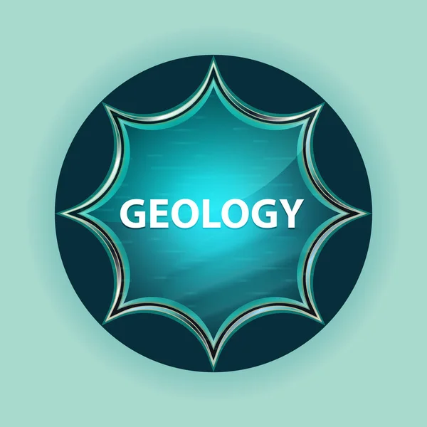 Geologia mágica vítreo sunburst azul botão céu azul fundo — Fotografia de Stock